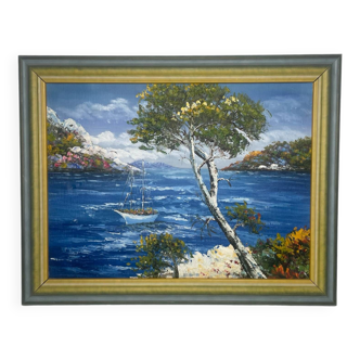 Oil Painting On Canvas Framed Signed Joly