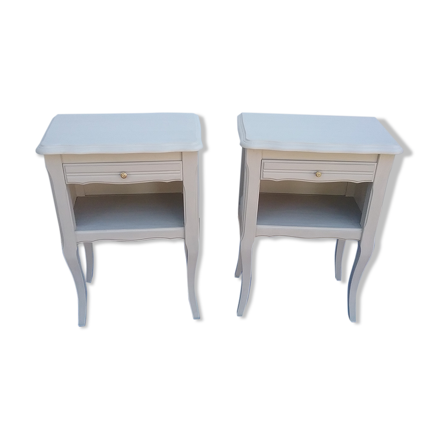 Pair of gray bedside tables