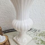 Medici style vase in vintage white ceramic
