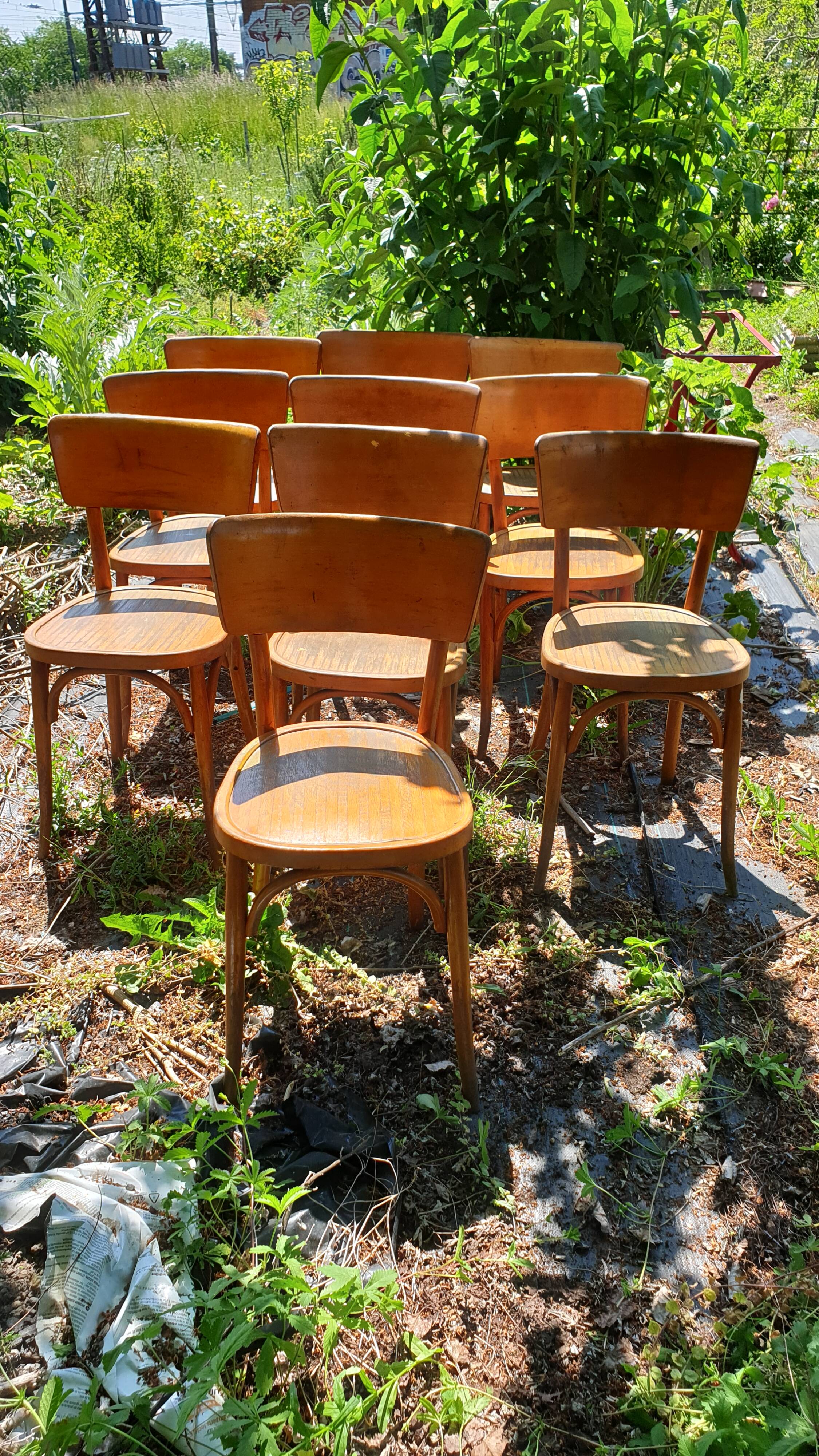 10 chairs bistro period 40/50 Joseph