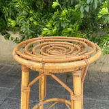 Pair of rattan stools
