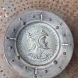 Decorative plate of a Greco-Roman soldier, terracotta, vintage