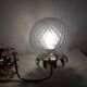 Applique murale en laiton et globe verre - 1950