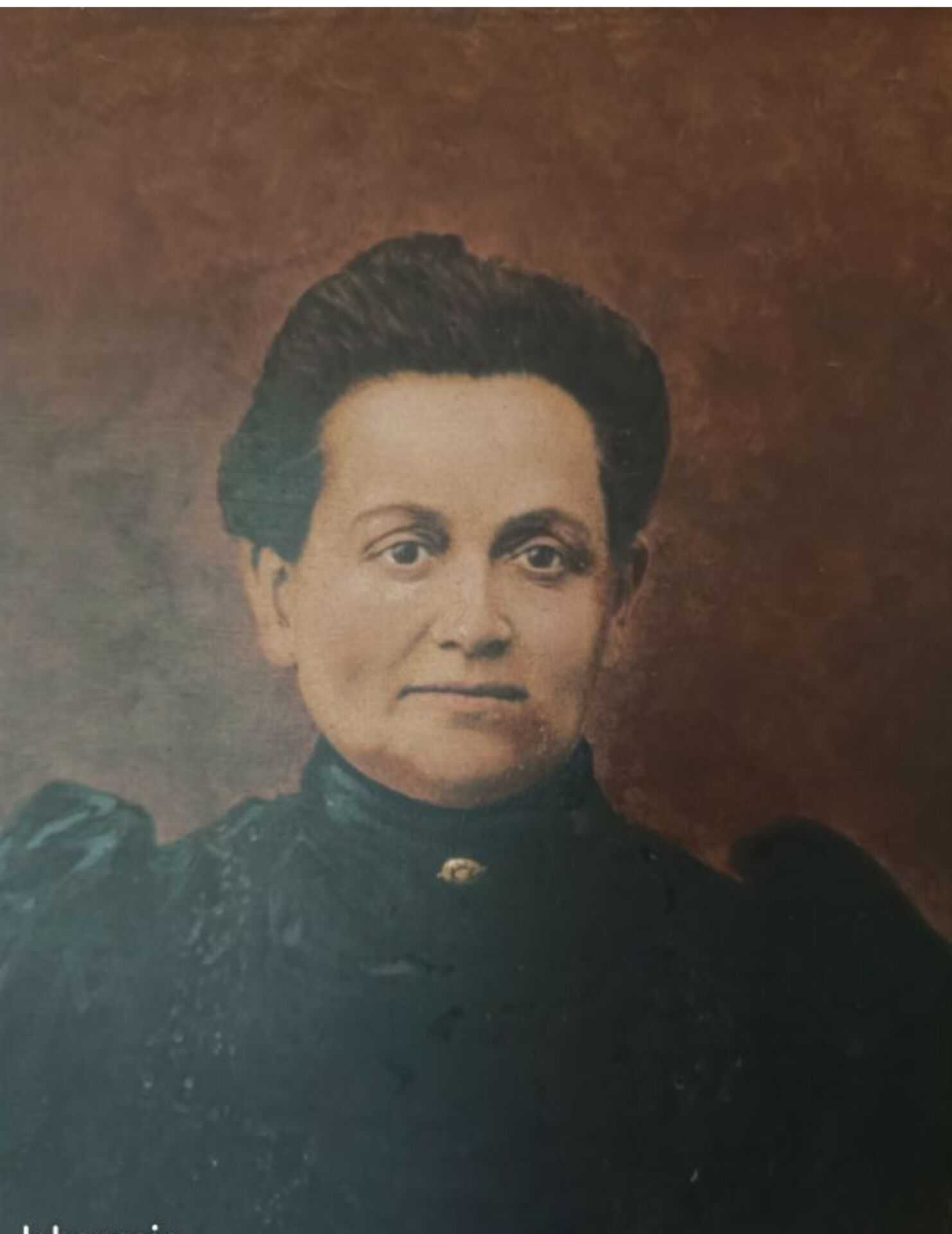 Old oil portrait painting
