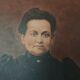 Old oil portrait painting