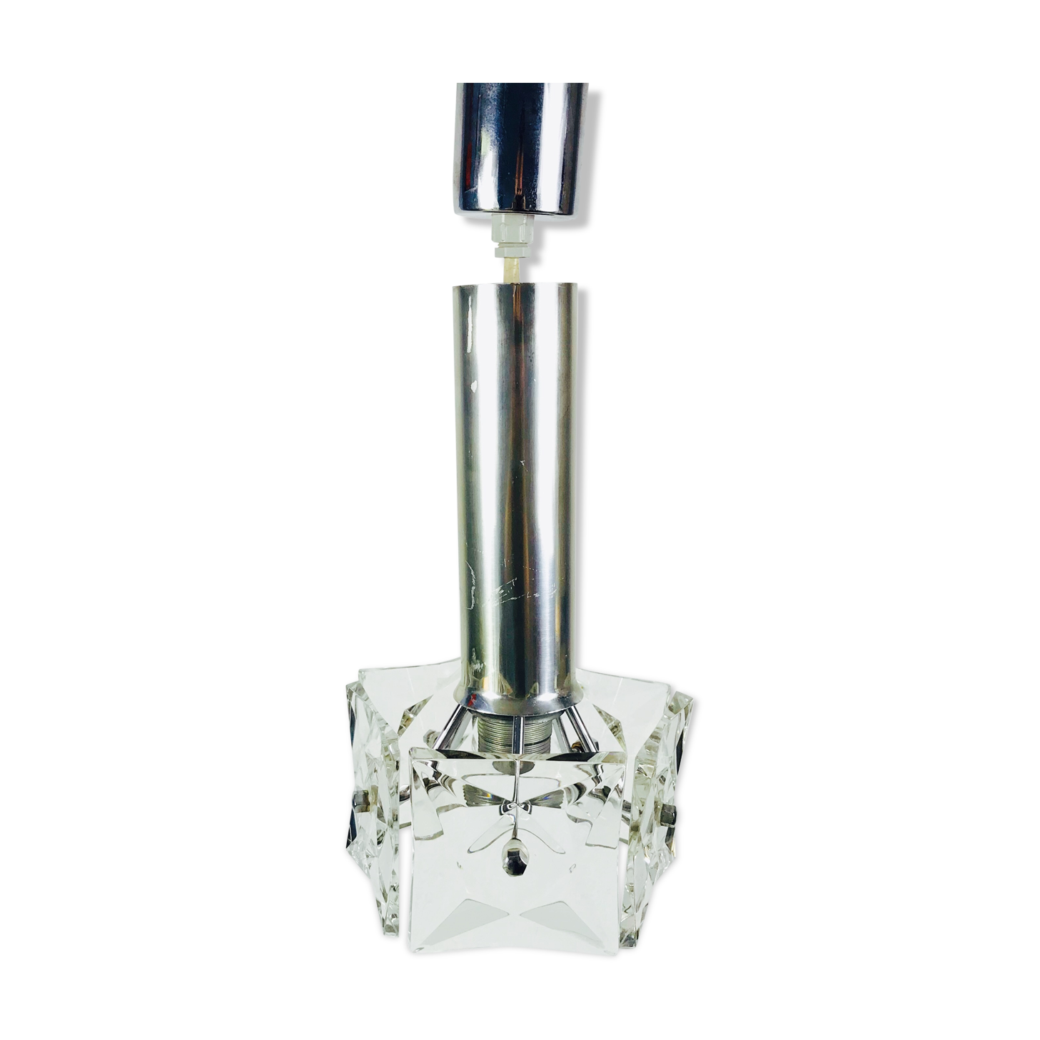 Mid-Century Kinkeldey Crystal Hanging Lamp, 1960s