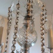 Old bohemian crystal chandelier for Deknudt