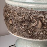 Vintage ceramic foot lamp