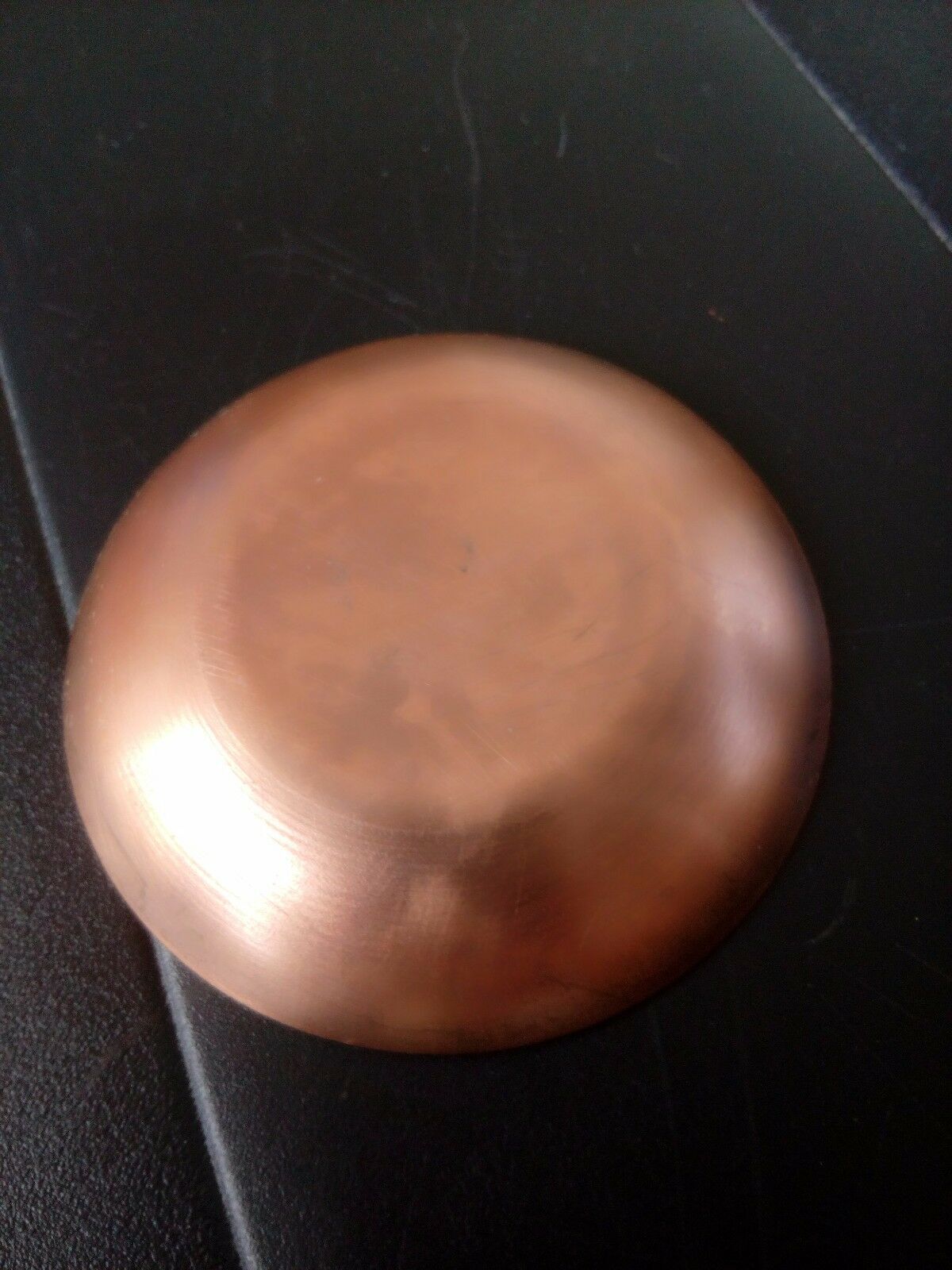 Enamelled copper cup