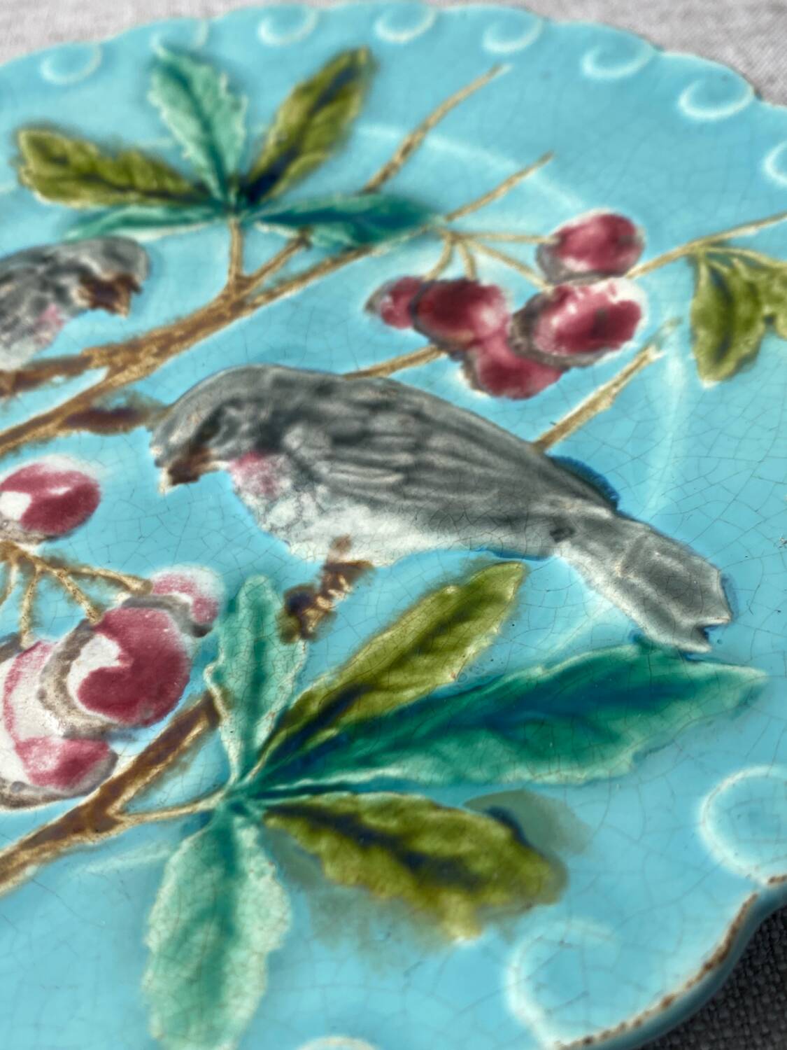 Sarreguemines majolica plates