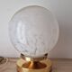 White Clichy Glass Globe Touch Lamp