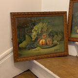 Pair of Still Life Fruit Paintings 1900