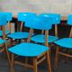 Set of 6 blue chairs TON (Thonet)