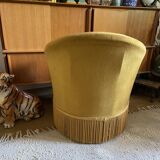 Toad armchair in vintage curry velvet