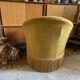 Toad armchair in vintage curry velvet