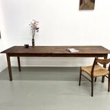 Large solid pine farmhouse table with spindle legs