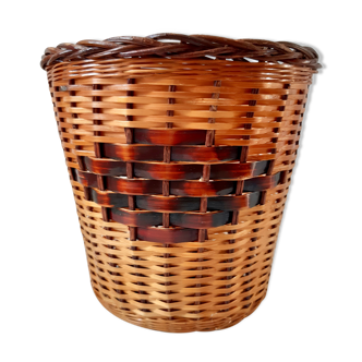 Rattan pot cache 70s