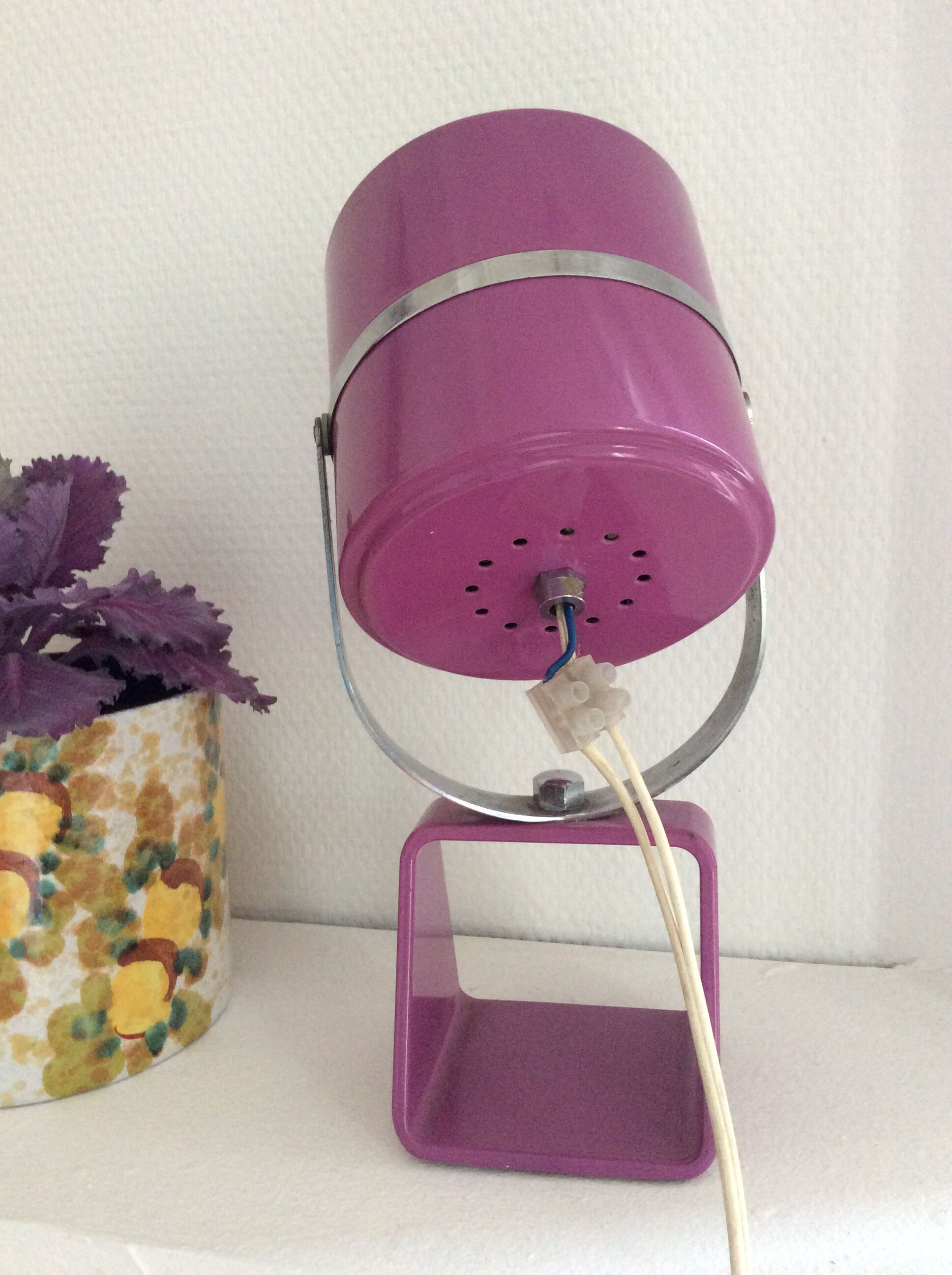 Lamp purple 70s vintage