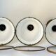 Bauhaus Art Deco Suspension Set in Opaline Glass and Brass 1930