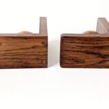 Paire de serre-livres boules en chêne ancien, Midcentury Art Deco