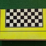 Vintage wooden checkers and backgammon set