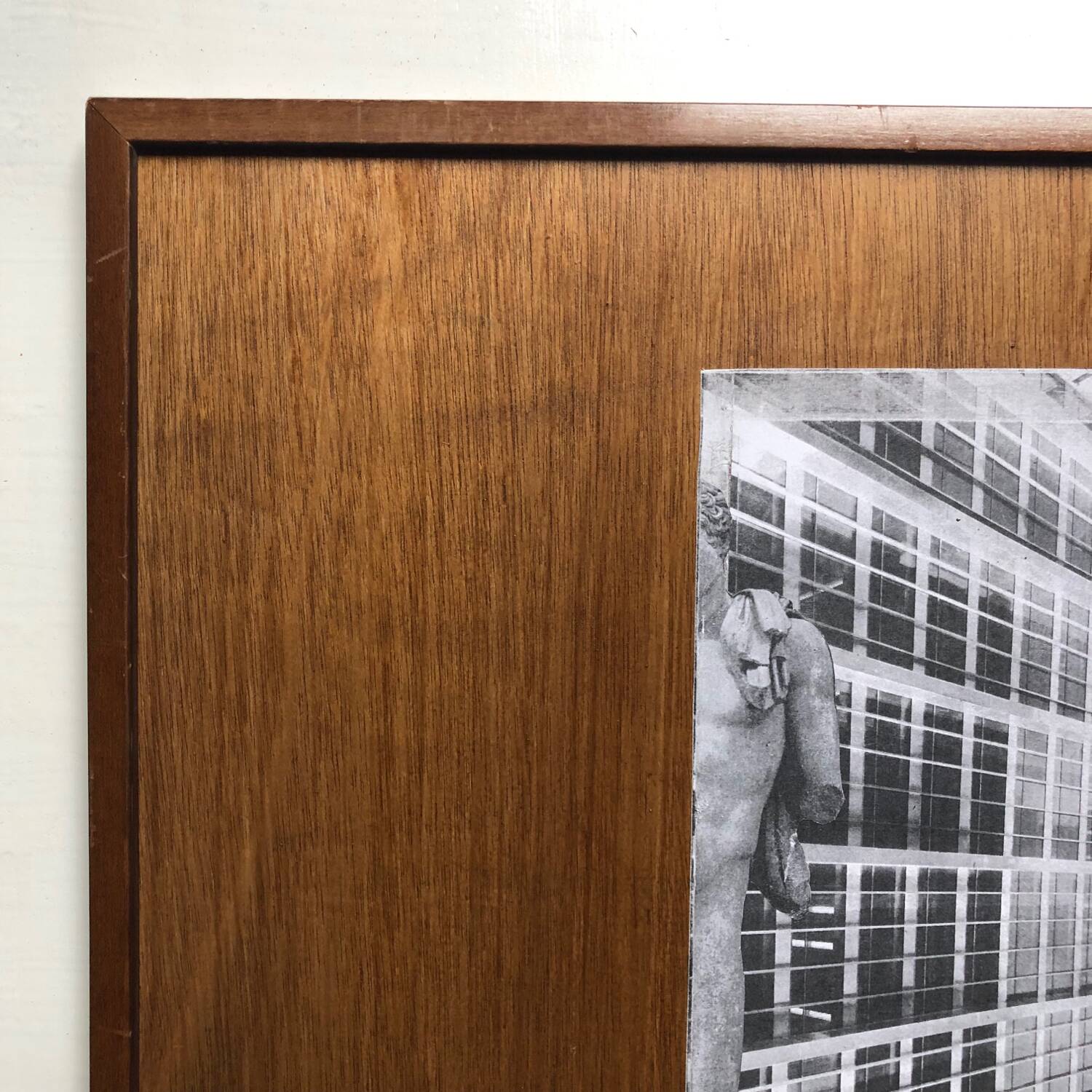 Framed abstract painting/collage