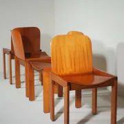 Dining Chairs Attributed to Afra and Tobia Scarpa for Molteni, Set of 4