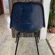 Eames Herman Miller vintage 70s blue vinyl fiberglass chair