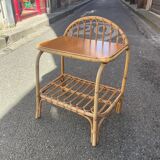 Rattan side table