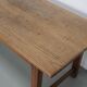 Grande table à manger rustique française du XIXe siècle en orme et chêne