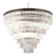 Contemporary “belt” chandelier in Murano glass Triedro