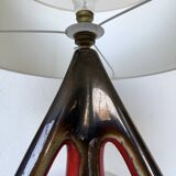 1950s ceramic table lamp, free form
