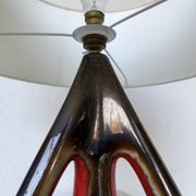 1950s ceramic table lamp, free form