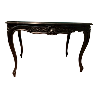 Louis XV style desk in black wood Napoleon III, XIX century