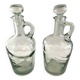 2 Vintage 70's Carafes Pourers Bottles Pitchers Olive Oil Vinegar Art