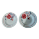 Pair of deep plates Sarreguemines Cuivror 20th century