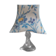 Lampe de table Abat-jour tissu Ikat et son pied en cristal