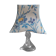 Lampe de table Abat-jour tissu Ikat et son pied en cristal