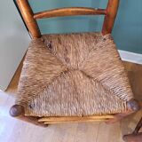 Pair of straw chairs