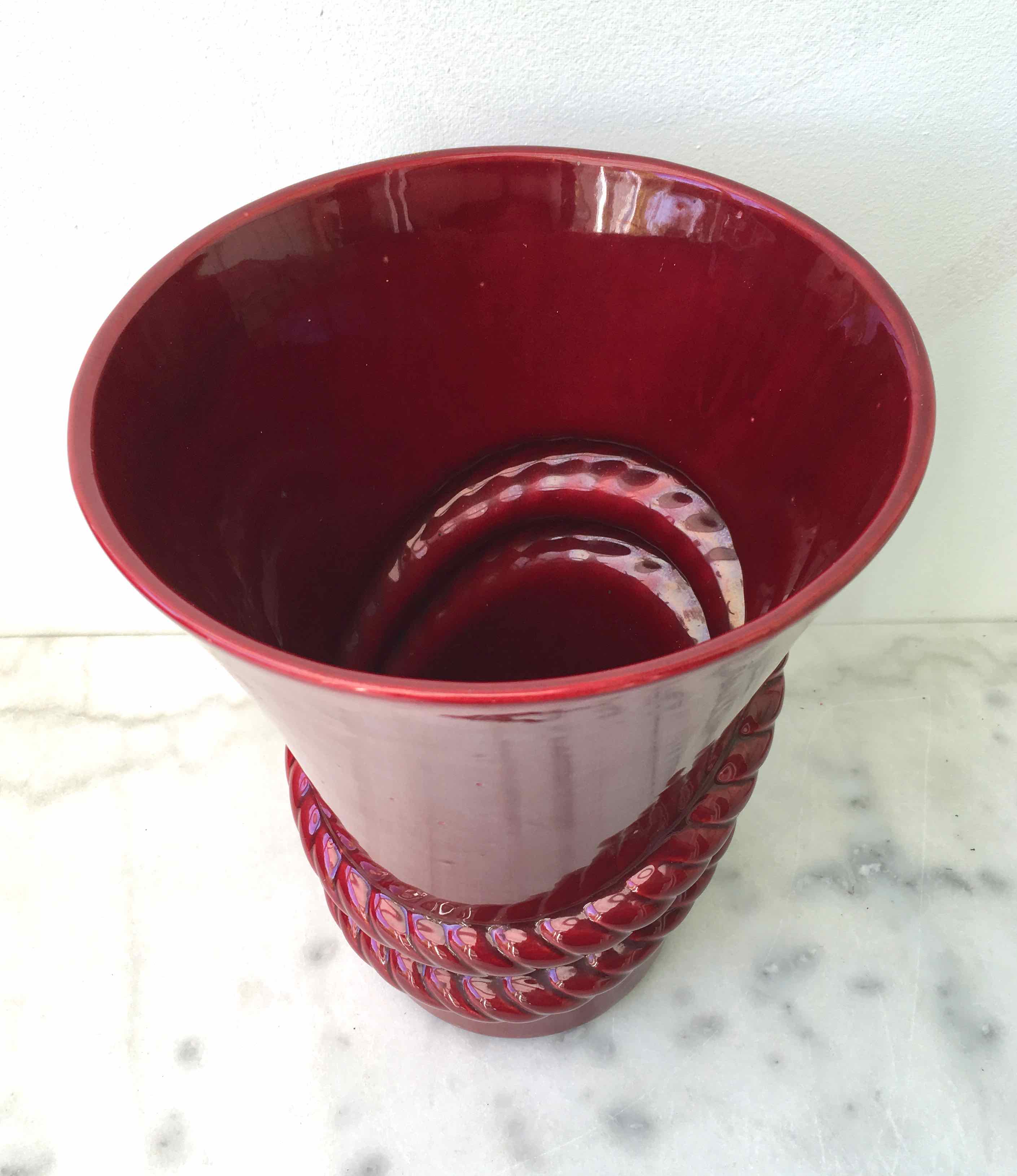 Purple ceramic vase 1960