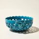 Turquoise cup woven by Émile Tessier in Malicorne.