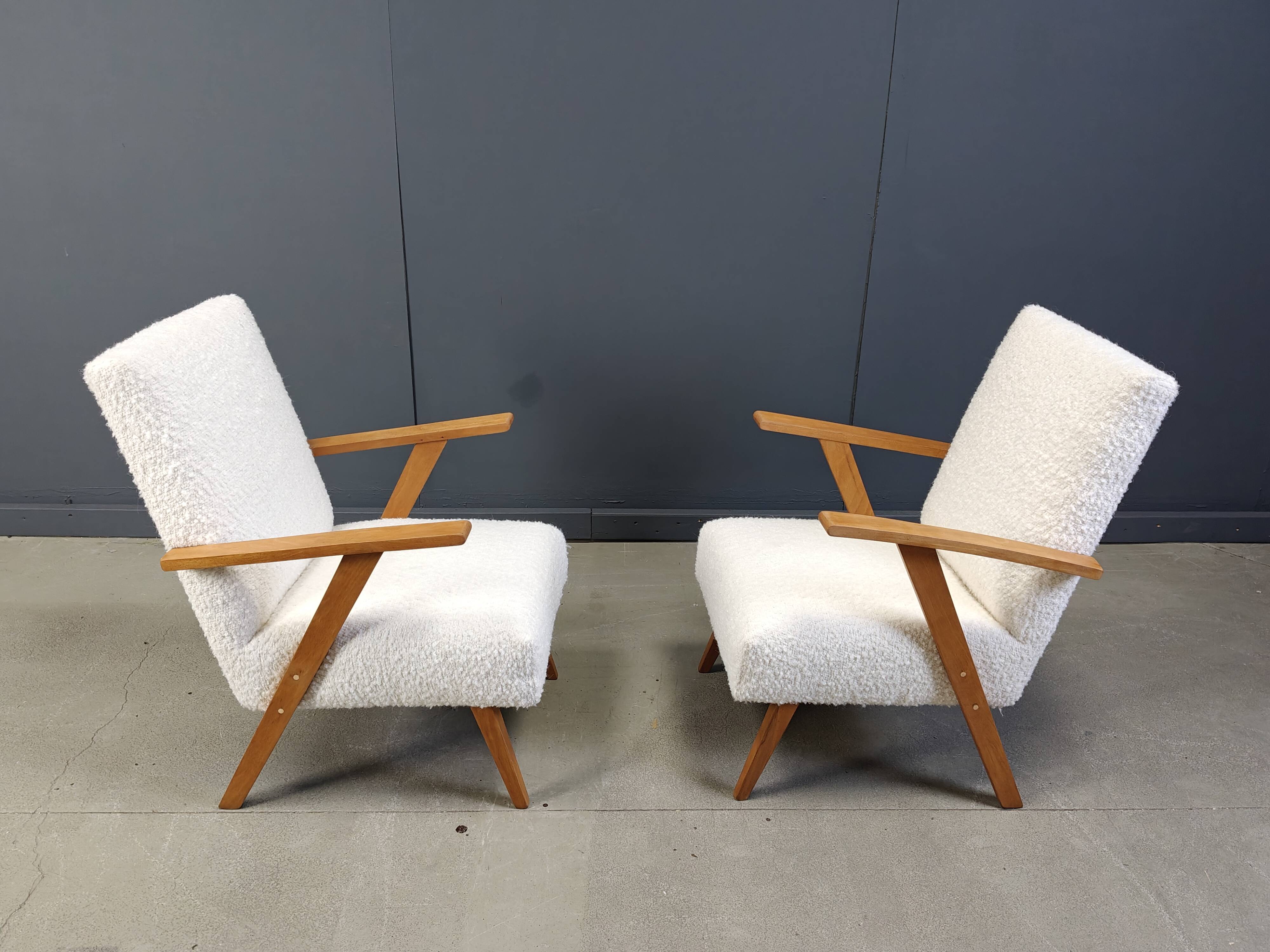 Pair of mid century dutch armchairs, 1960s