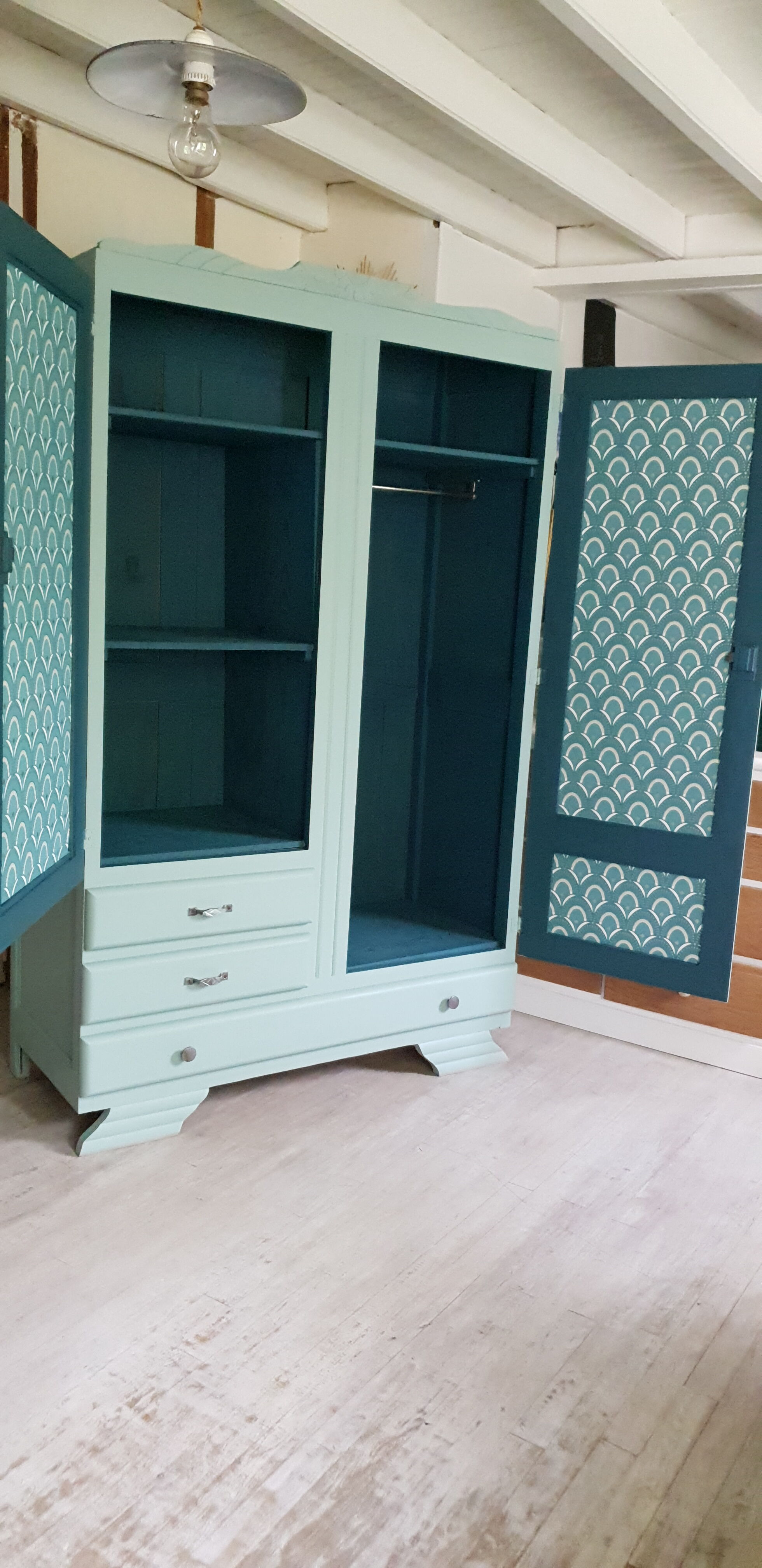 Green wardrobe thatdon art deco