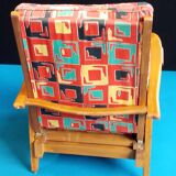 1950s wood reclining chair