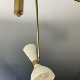 Asymmetric Italian Brass Ceiling Lamp  Style, 1950s Mid-Century