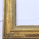 1950s frame in gilded wood aged effect and fabric