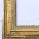 1950s frame in gilded wood aged effect and fabric