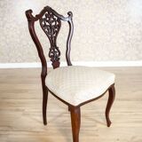 Antique Louis XV Ash Chairs with Openwork Backrests, Set of 4