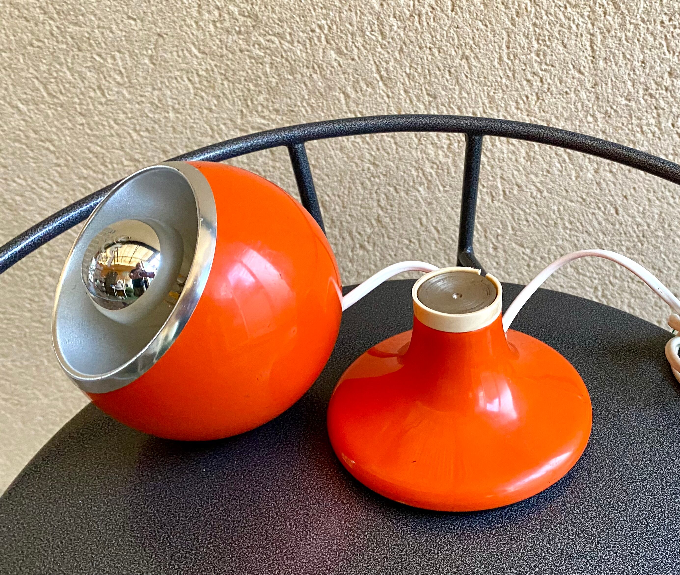 Magnetic eyeball lamp Luci italy vintage design 70s original