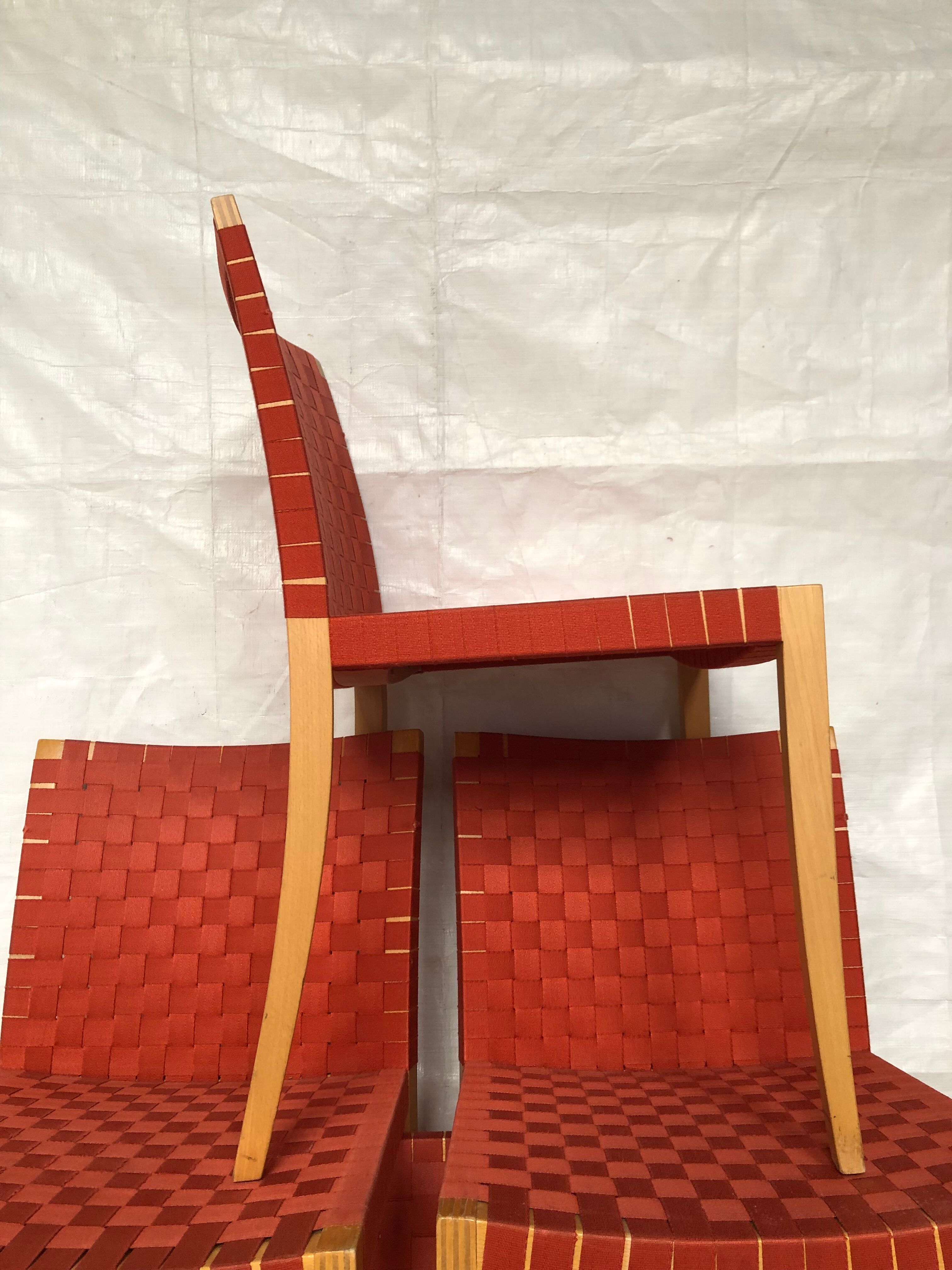 Peter Maly's 737 red chairs for vintage Thonet